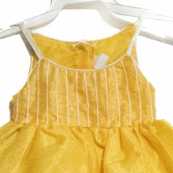 Bijan Kids Girls Yellow Dress Solid Sleeveless Round Neck Pure Polyester Size 12 - Picture 3 of 5